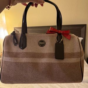 Brand New Coach wool stripe bag